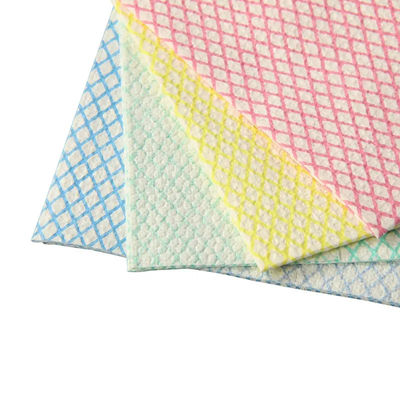 Printed Embossed Disposable Kitchen Cloths Cleaning Towels Antibacterial