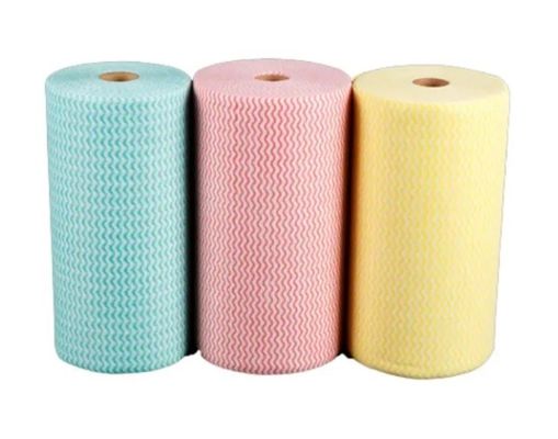 55gsm Fabric Disposable Kitchen Wipes Cleaning Tissue Washable